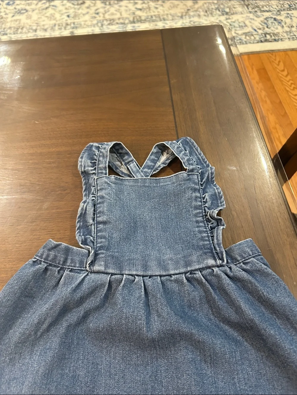Carter's Blue Denim Pinafore Overalls Dress 18 months
